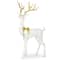 75" Crystal White Glitter Standing Buck, White Twinkle LED Lights